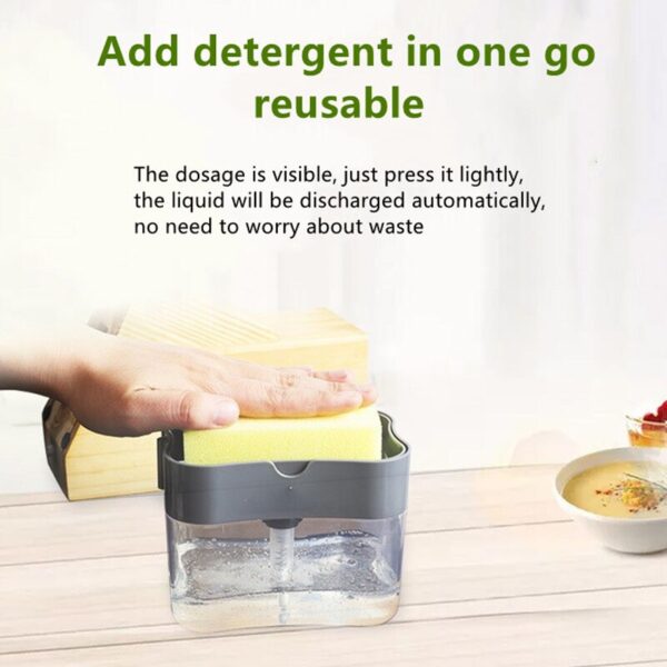 Liquid Soap Dispenser & Sponge Holder - Image 2