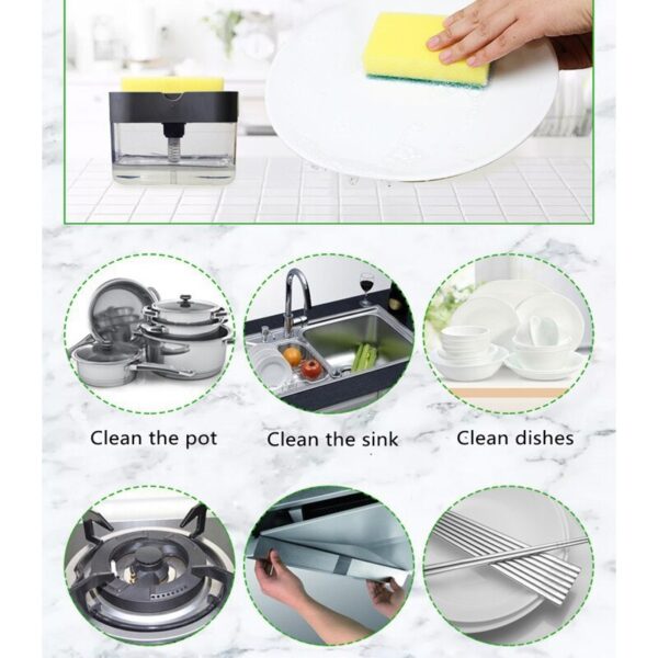 Liquid Soap Dispenser & Sponge Holder - Image 4