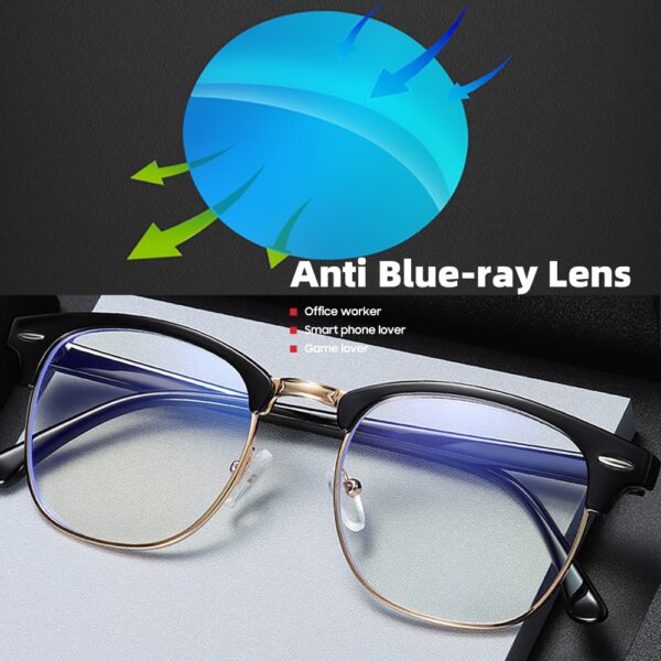 Classic Semi-Rimless Blue Light Blocking & Gaming Glasses - Image 3