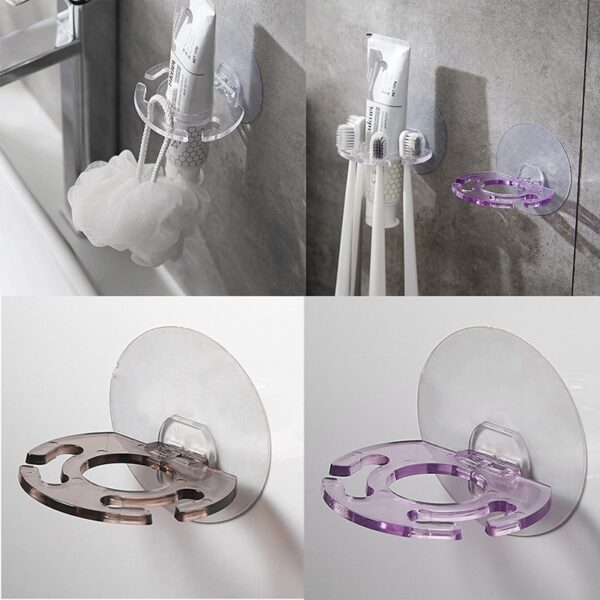 Toothbrush Hanger with Toothpaste Dispenser - Image 4