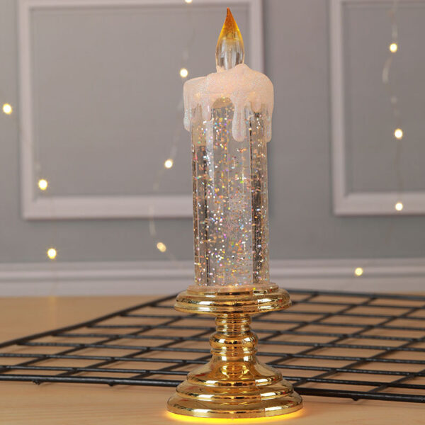 Adorable LED-Light Christmas Candles with Pedestal - Image 4