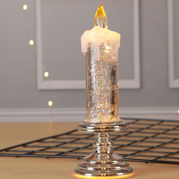 Adorable LED-Light Christmas Candles with Pedestal - Image 5