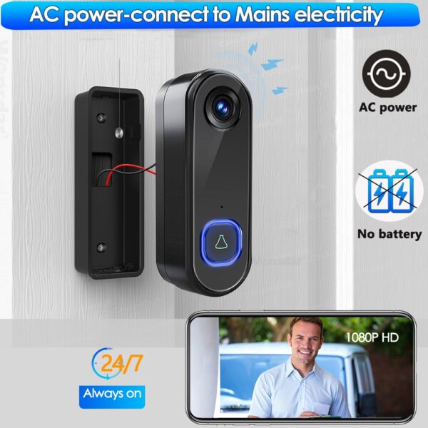Wireless Outdoor Security Doorbell Camera with Chime - Image 4